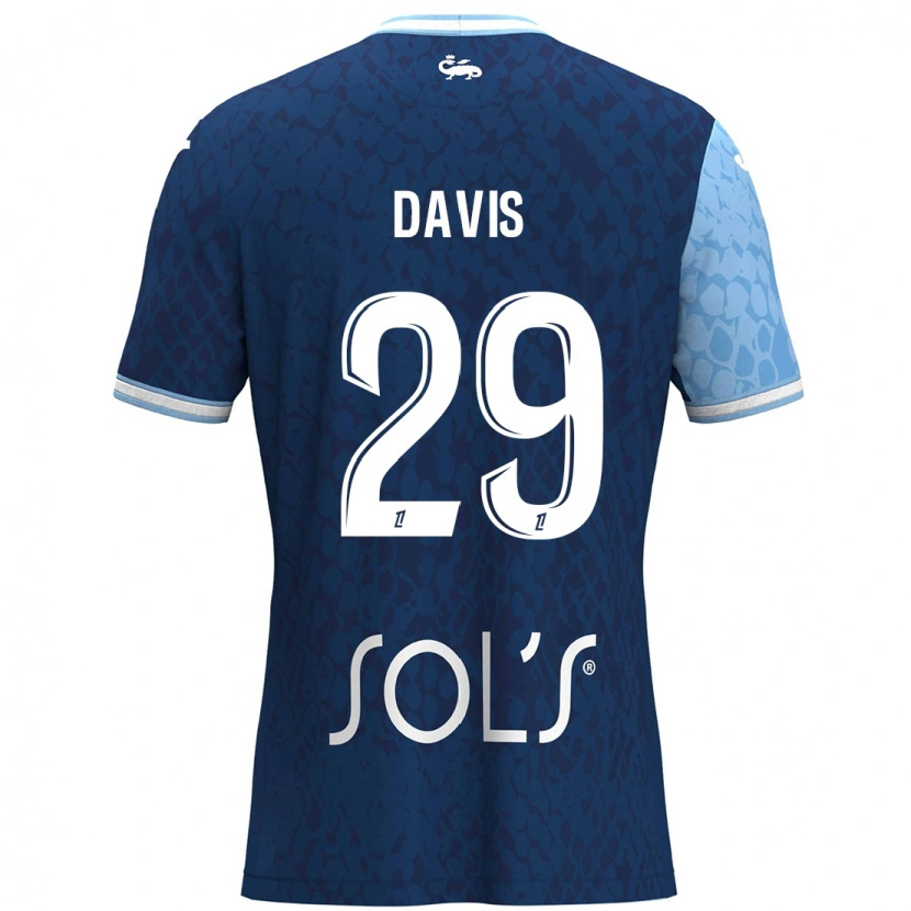 Danxen Mujer Camiseta Deja Davis #29 Azul Cielo Azul Oscuro 1ª Equipación 2024/25 La Camisa