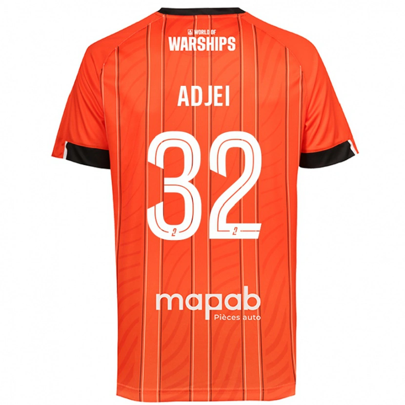 Danxen Mujer Camiseta Nathaniel Adjei #32 Naranja 1ª Equipación 2024/25 La Camisa