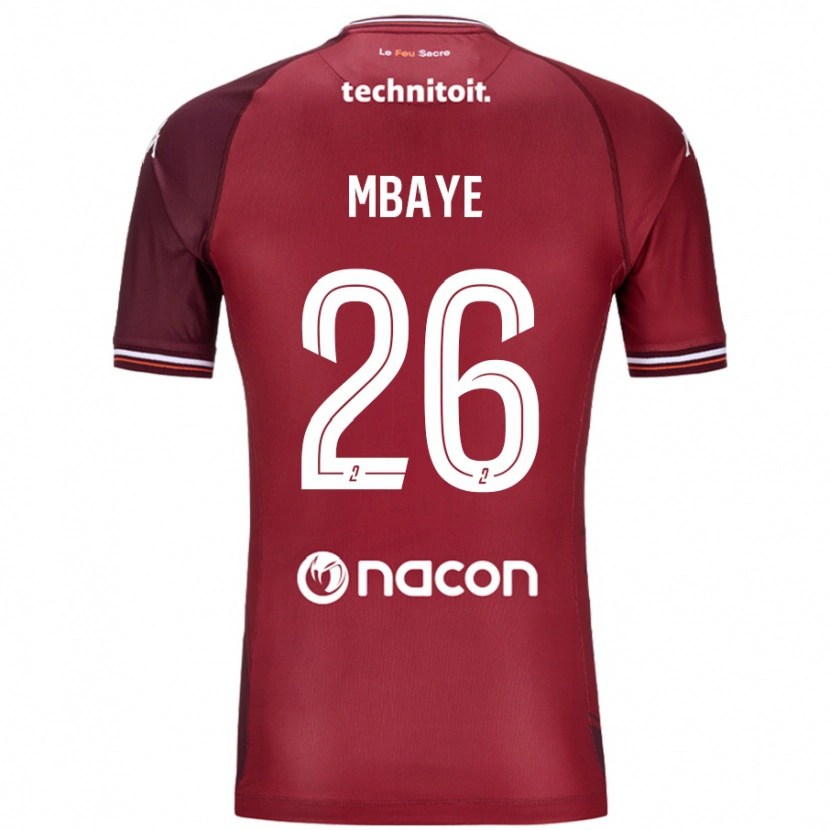 Danxen Mujer Camiseta Malick Mbaye #26 Rojo Granata 1ª Equipación 2024/25 La Camisa