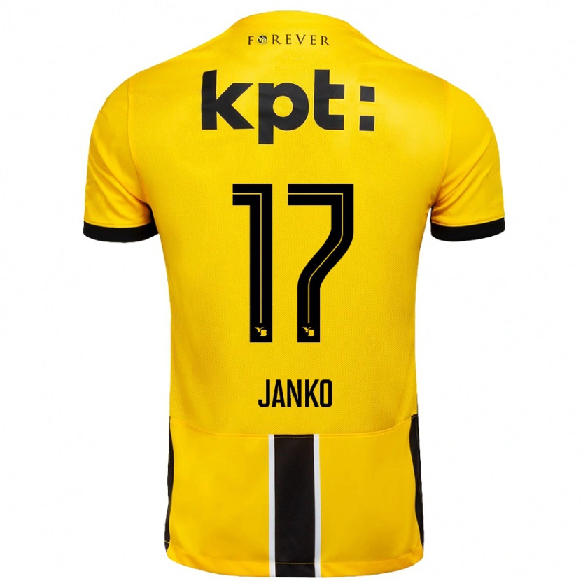 Danxen Mujer Camiseta Saidy Janko #17 Amarillo Negro 1ª Equipación 2024/25 La Camisa