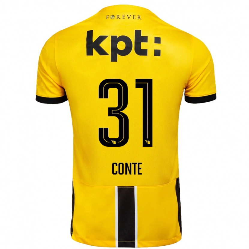 Danxen Mujer Camiseta Facinet Conte #31 Amarillo Negro 1ª Equipación 2024/25 La Camisa
