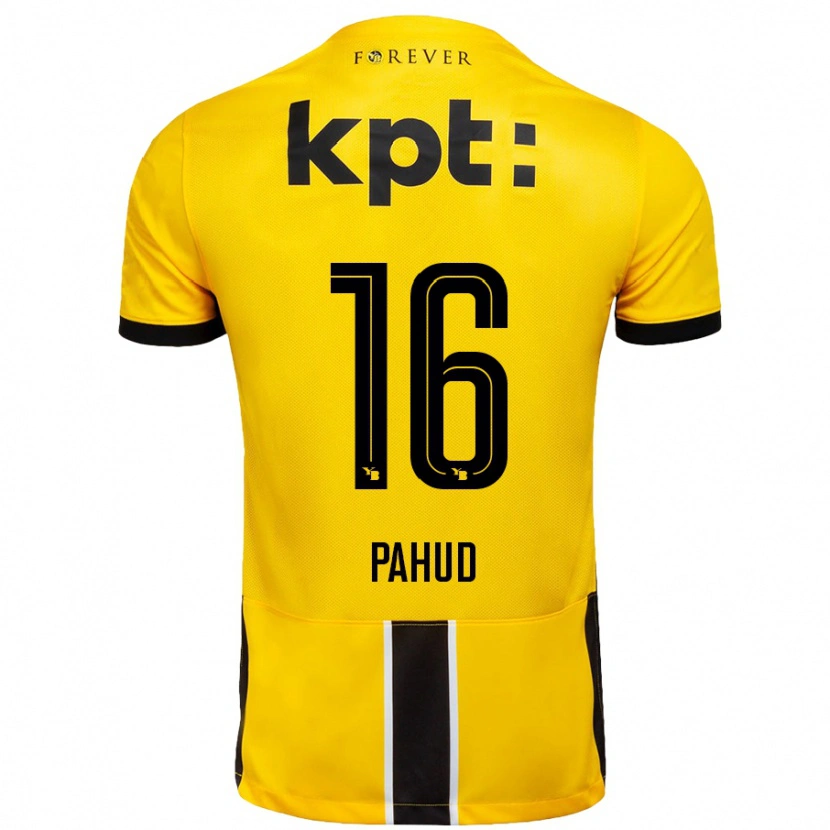 Danxen Mujer Camiseta Ciril Pahud #16 Amarillo Negro 1ª Equipación 2024/25 La Camisa