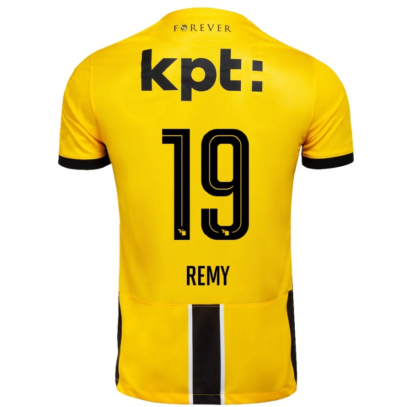 Danxen Mujer Camiseta Audrey Remy #19 Amarillo Negro 1ª Equipación 2024/25 La Camisa