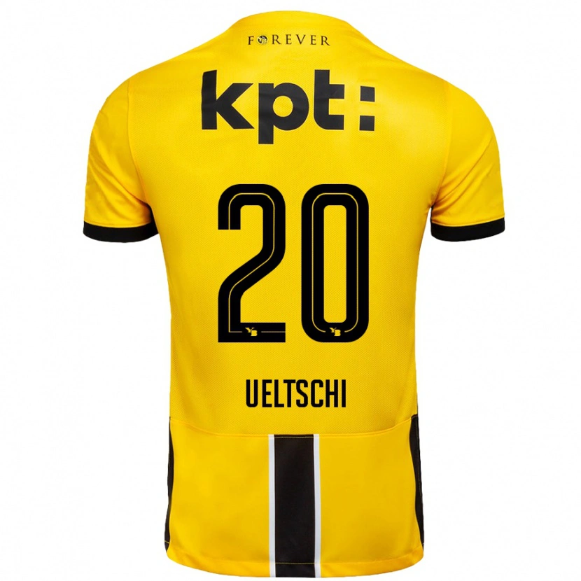 Danxen Mujer Camiseta Rilana Ueltschi #20 Amarillo Negro 1ª Equipación 2024/25 La Camisa