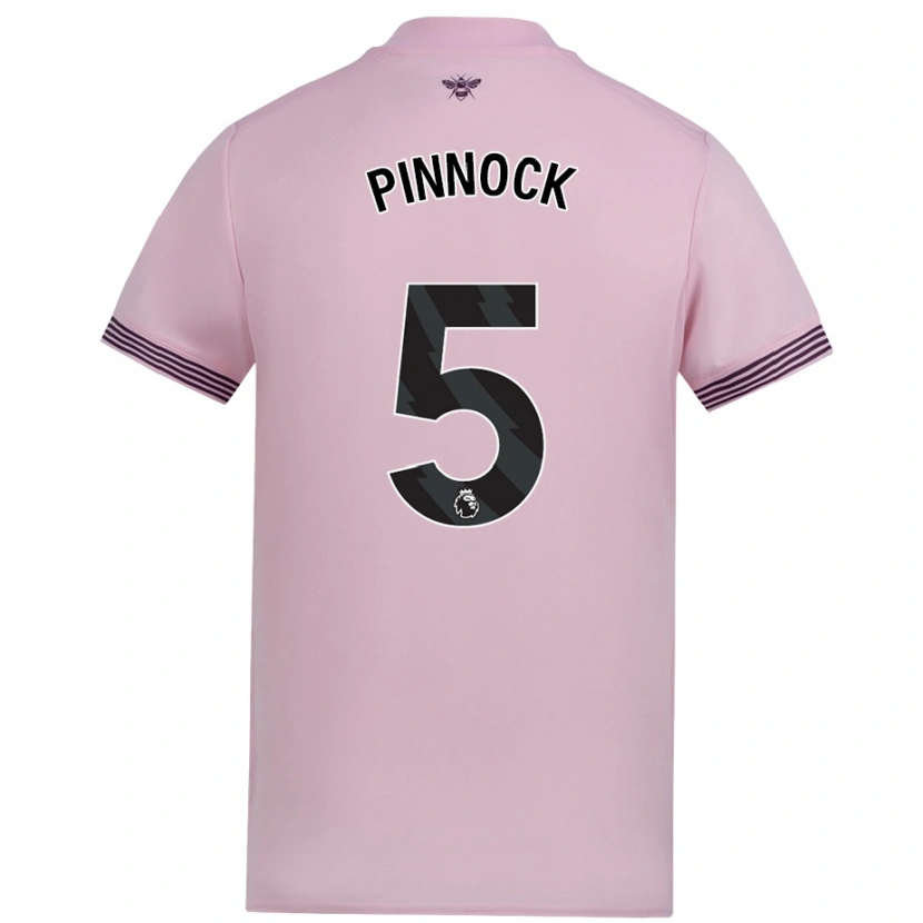 Danxen Mujer Camiseta Ethan Pinnock #5 Rosa 2ª Equipación 2024/25 La Camisa
