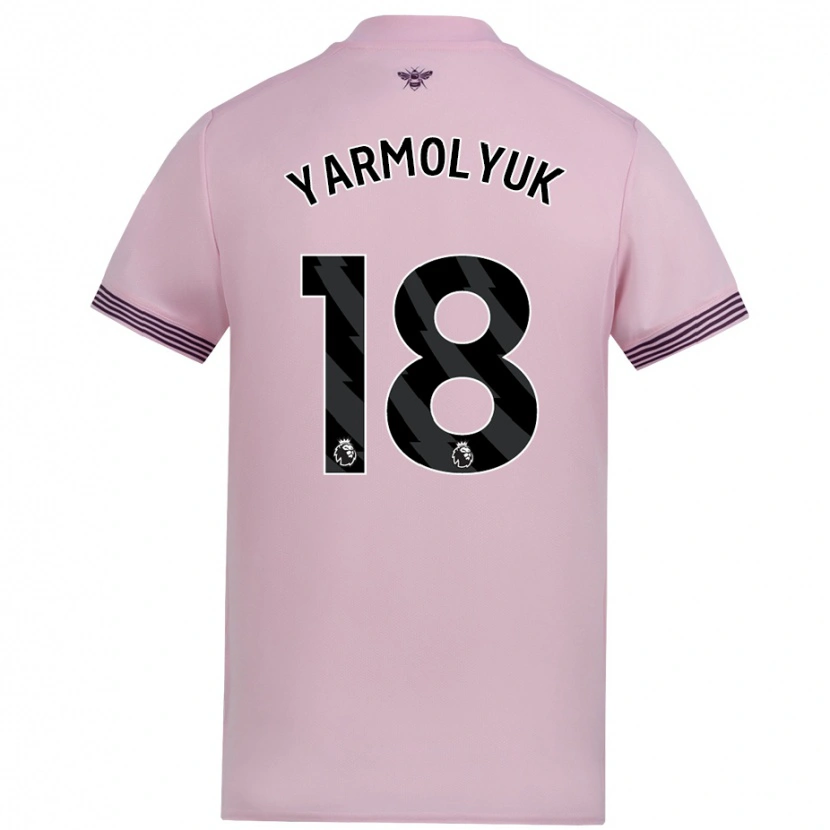 Danxen Mujer Camiseta Yegor Yarmolyuk #18 Rosa 2ª Equipación 2024/25 La Camisa