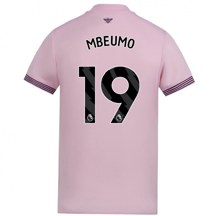 Danxen Mujer Camiseta Bryan Mbeumo #19 Rosa 2ª Equipación 2024/25 La Camisa