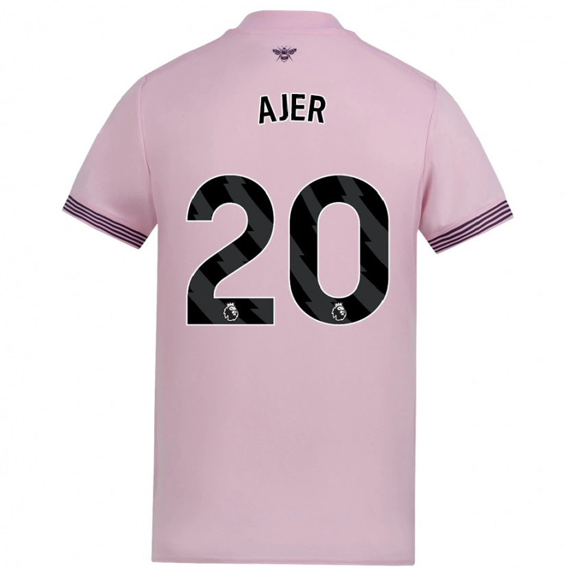 Danxen Mujer Camiseta Kristoffer Ajer #20 Rosa 2ª Equipación 2024/25 La Camisa