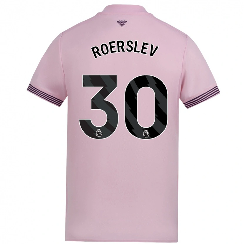 Danxen Mujer Camiseta Mads Roerslev #30 Rosa 2ª Equipación 2024/25 La Camisa