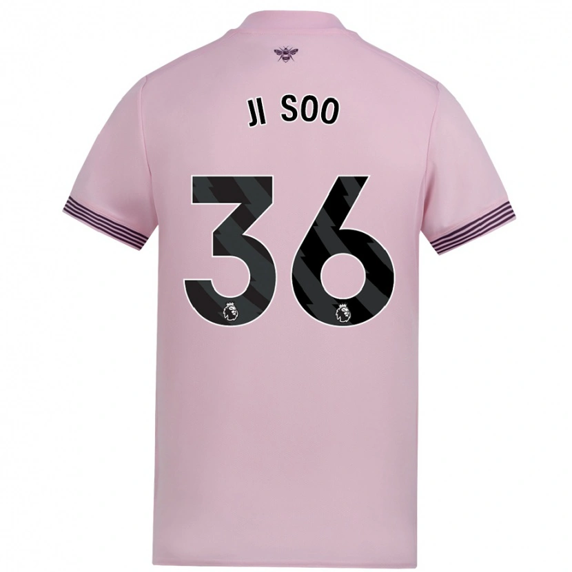 Danxen Mujer Camiseta Ji-Soo Kim #36 Rosa 2ª Equipación 2024/25 La Camisa