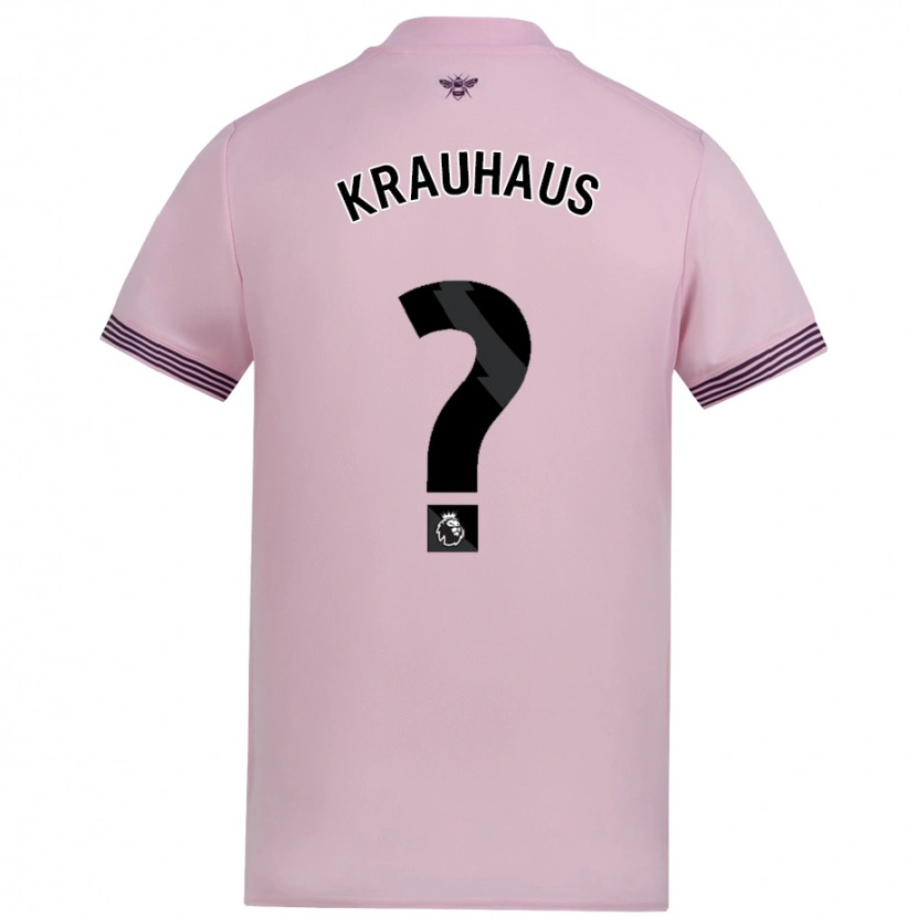 Danxen Mujer Camiseta Ben Krauhaus #0 Rosa 2ª Equipación 2024/25 La Camisa