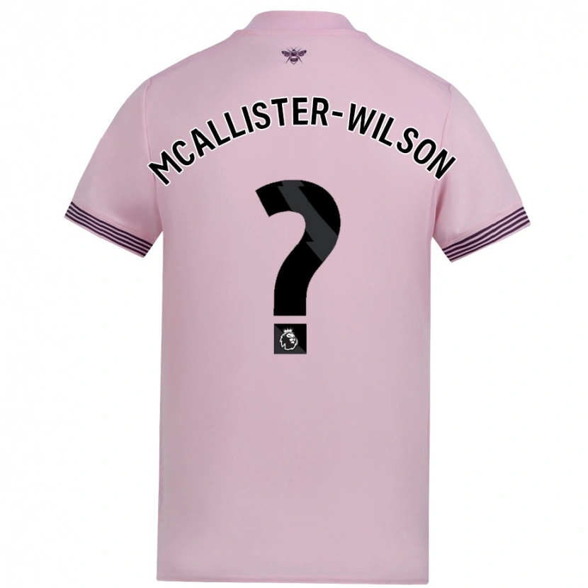 Danxen Mujer Camiseta Zack Mcallister-Wilson #0 Rosa 2ª Equipación 2024/25 La Camisa