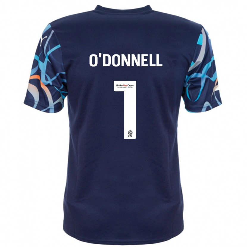 Danxen Mujer Camiseta Richard O'donnell #1 Azul Marino 2ª Equipación 2024/25 La Camisa