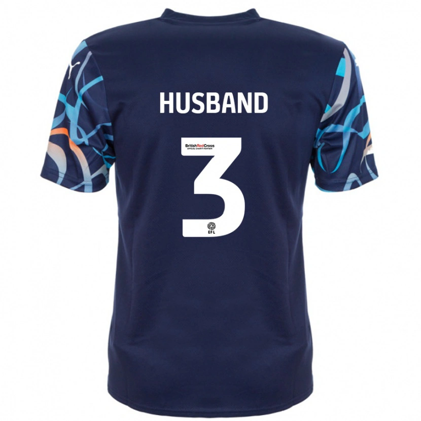 Danxen Mujer Camiseta James Husband #3 Azul Marino 2ª Equipación 2024/25 La Camisa