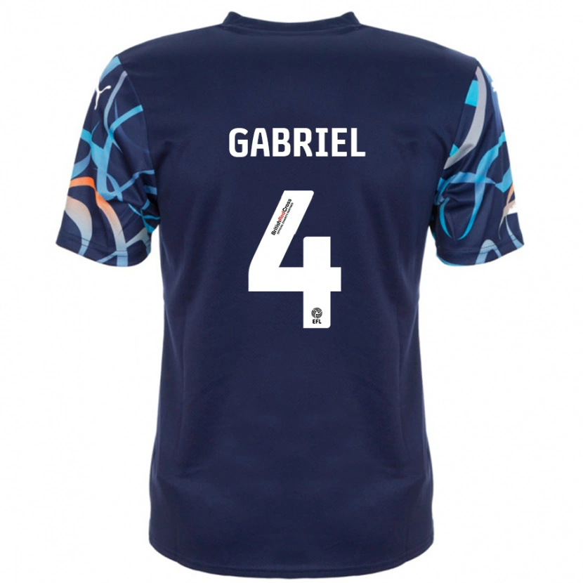 Danxen Mujer Camiseta Jordan Lawrence-Gabriel #4 Azul Marino 2ª Equipación 2024/25 La Camisa