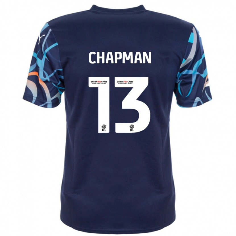 Danxen Mujer Camiseta Mackenzie Chapman #13 Azul Marino 2ª Equipación 2024/25 La Camisa
