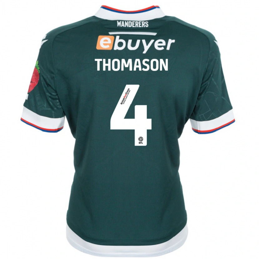 Danxen Mujer Camiseta George Thomason #4 Verde Oscuro 2ª Equipación 2024/25 La Camisa