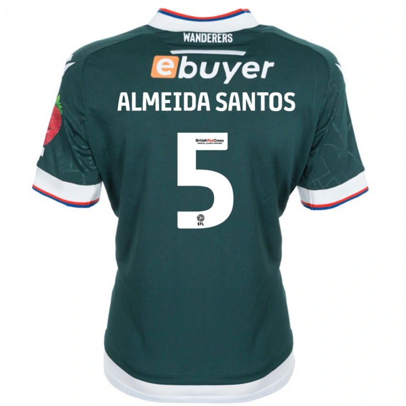 Danxen Mujer Camiseta Ricardo Santos #5 Verde Oscuro 2ª Equipación 2024/25 La Camisa