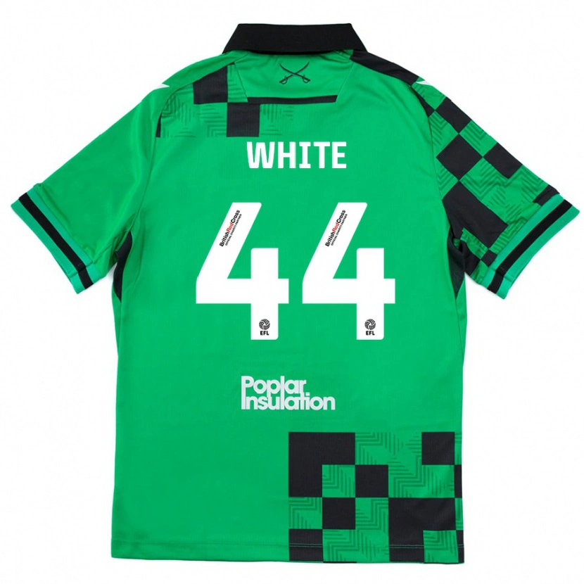 Danxen Mujer Camiseta Charlie White #44 Verde Negro 2ª Equipación 2024/25 La Camisa