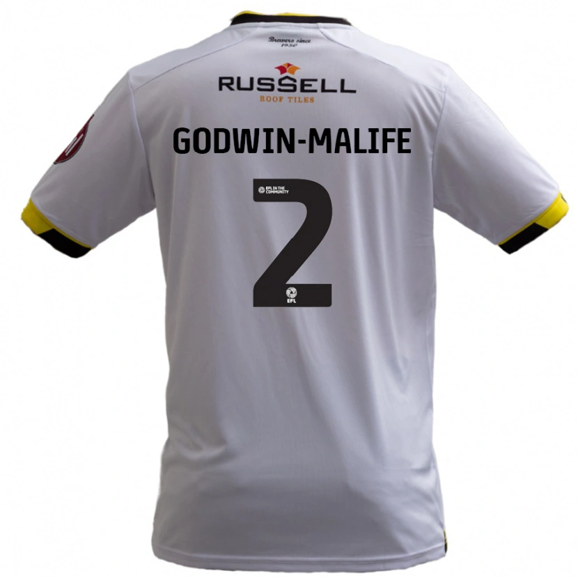 Danxen Mujer Camiseta Udoka Godwin-Malife #2 Blanco 2ª Equipación 2024/25 La Camisa