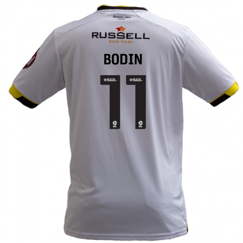 Danxen Mujer Camiseta Billy Bodin #11 Blanco 2ª Equipación 2024/25 La Camisa