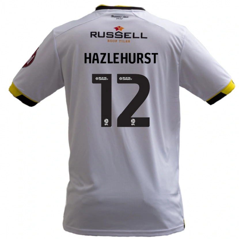 Danxen Mujer Camiseta Jack Hazlehurst #12 Blanco 2ª Equipación 2024/25 La Camisa