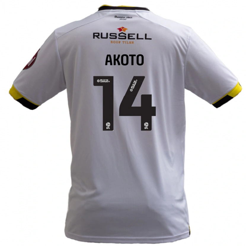 Danxen Mujer Camiseta Nick Akoto #14 Blanco 2ª Equipación 2024/25 La Camisa