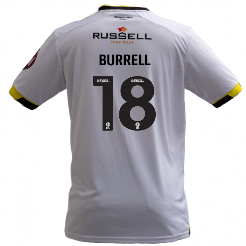 Danxen Mujer Camiseta Rumarn Burrell #18 Blanco 2ª Equipación 2024/25 La Camisa