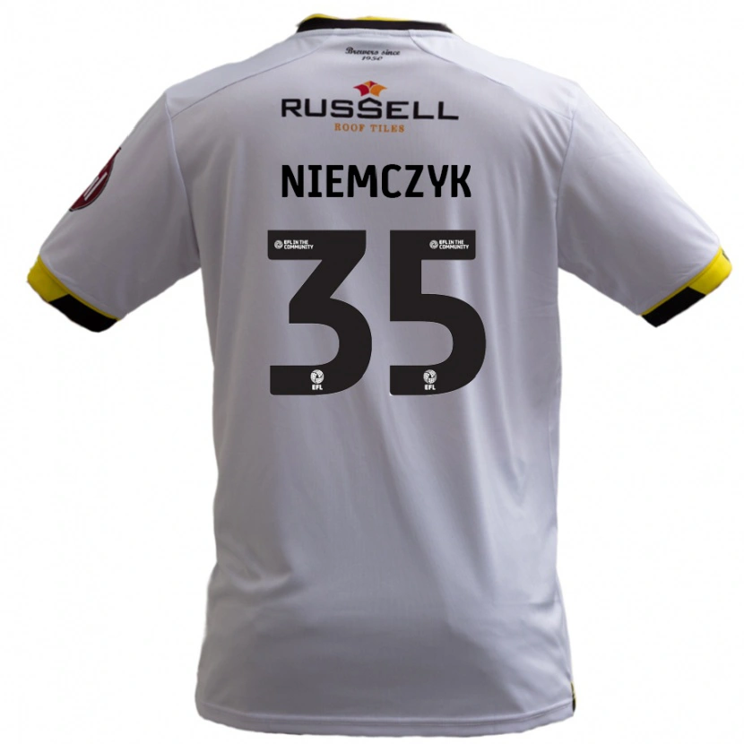 Danxen Mujer Camiseta Jakub Niemczyk #35 Blanco 2ª Equipación 2024/25 La Camisa