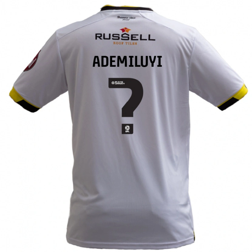 Danxen Mujer Camiseta William Ademiluyi #0 Blanco 2ª Equipación 2024/25 La Camisa