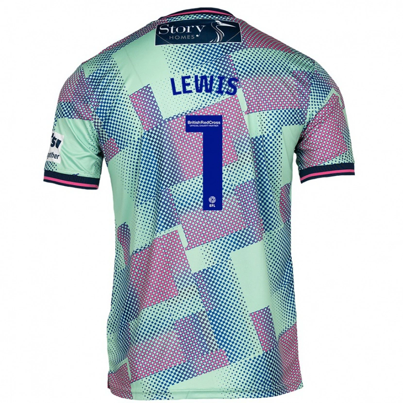Danxen Mujer Camiseta Harry Lewis #1 Verde 2ª Equipación 2024/25 La Camisa