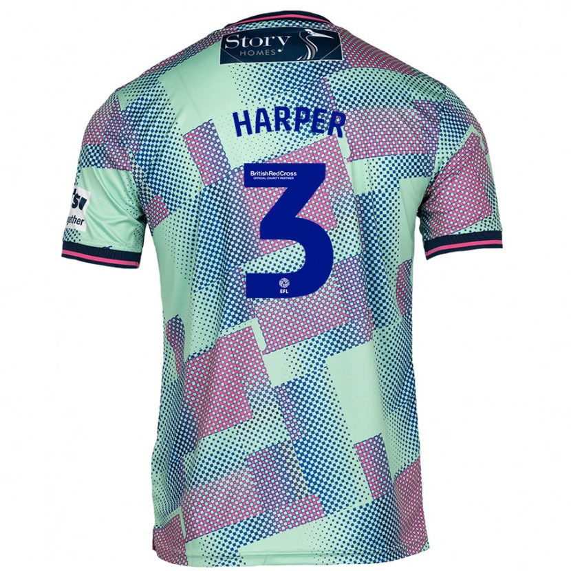 Danxen Mujer Camiseta Cameron Harper #3 Verde 2ª Equipación 2024/25 La Camisa