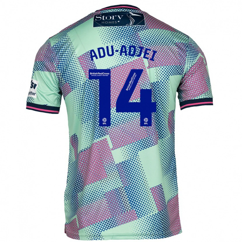 Danxen Mujer Camiseta Daniel Adu-Adjei #14 Verde 2ª Equipación 2024/25 La Camisa