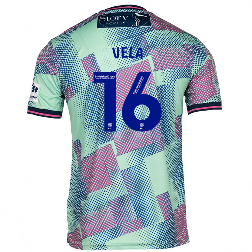 Danxen Mujer Camiseta Josh Vela #16 Verde 2ª Equipación 2024/25 La Camisa