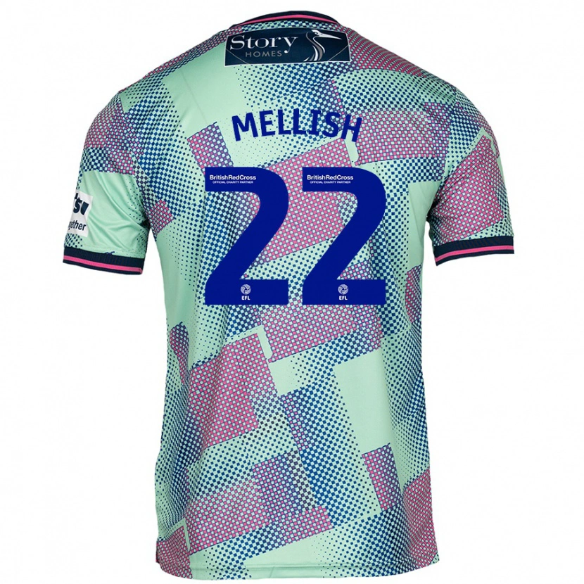 Danxen Mujer Camiseta Jon Mellish #22 Verde 2ª Equipación 2024/25 La Camisa