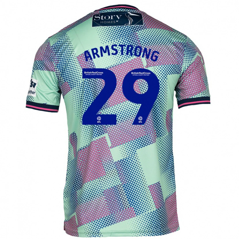 Danxen Mujer Camiseta Luke Armstrong #29 Verde 2ª Equipación 2024/25 La Camisa