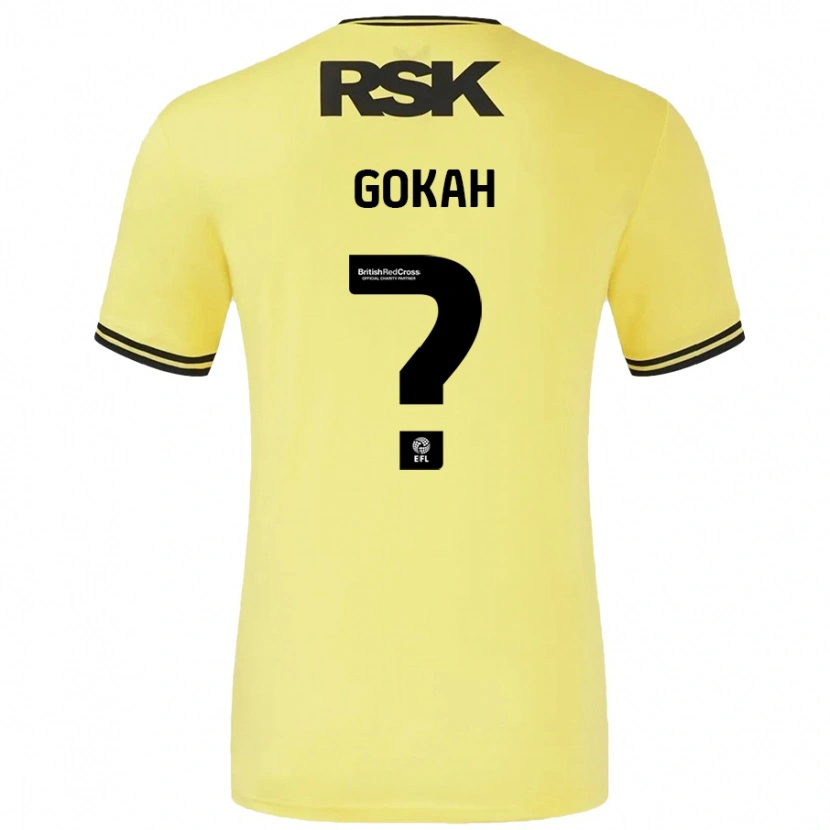 Danxen Mujer Camiseta Reuben Gokah #0 Amarillo Negro 2ª Equipación 2024/25 La Camisa