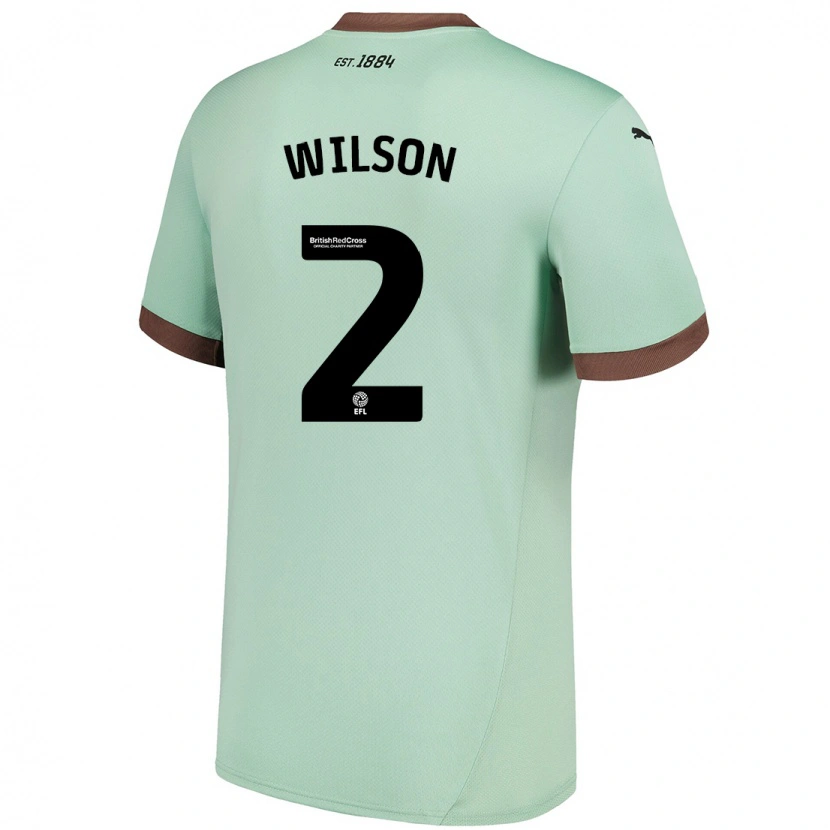 Danxen Mujer Camiseta Kane Wilson #2 Verde Pálido 2ª Equipación 2024/25 La Camisa
