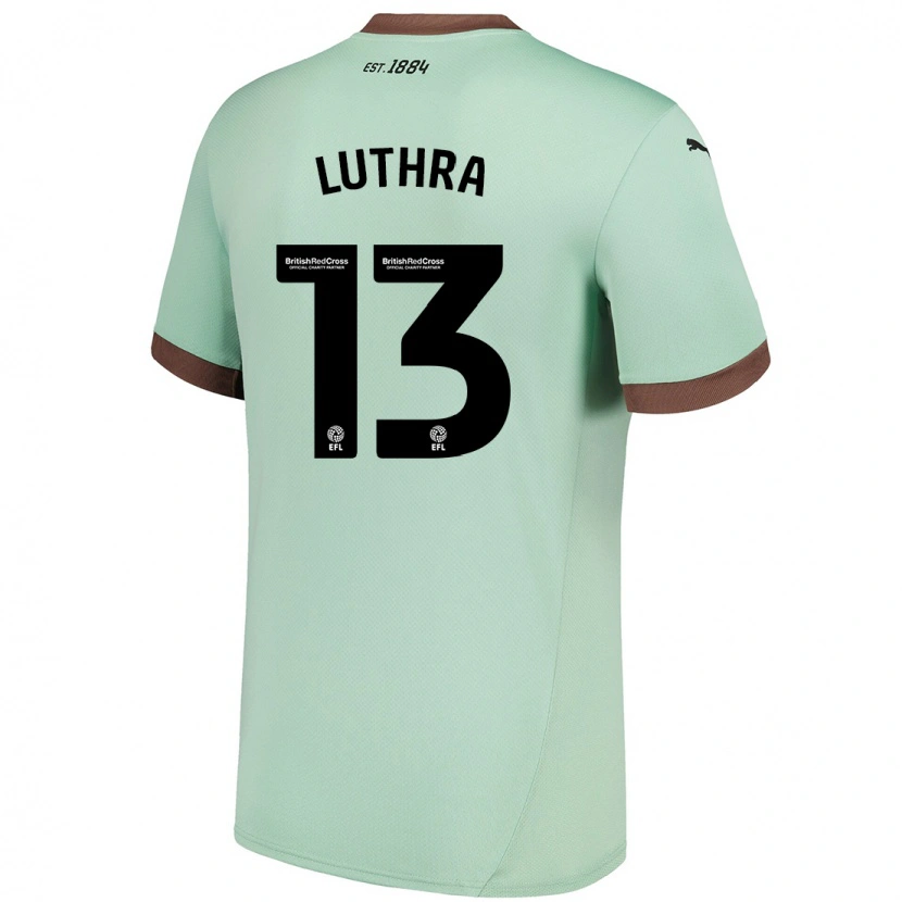 Danxen Mujer Camiseta Rohan Luthra #13 Verde Pálido 2ª Equipación 2024/25 La Camisa