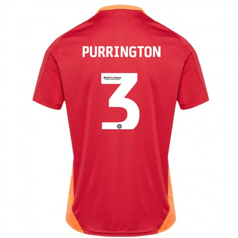 Danxen Mujer Camiseta Ben Purrington #3 Azul Blanquecino 2ª Equipación 2024/25 La Camisa