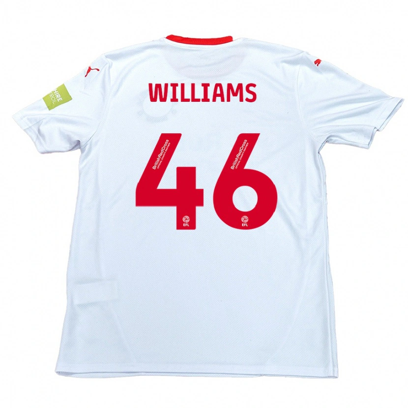 Danxen Mujer Camiseta Theo Williams #46 Blanco 2ª Equipación 2024/25 La Camisa