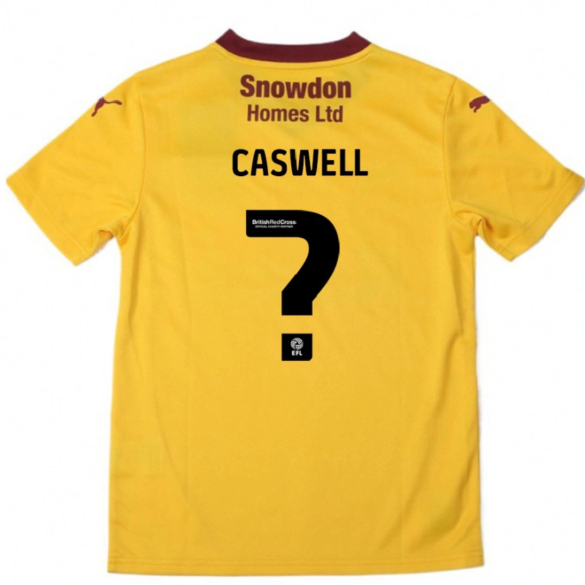 Danxen Mujer Camiseta Jordan Caswell #0 Naranja Borgoña 2ª Equipación 2024/25 La Camisa