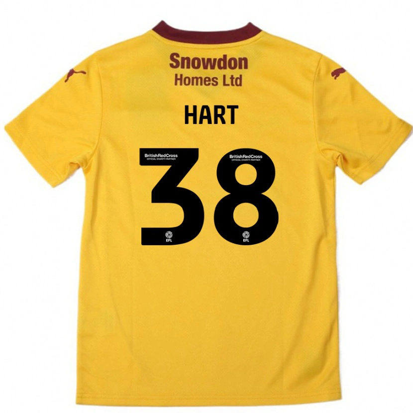Danxen Mujer Camiseta Jamari Hart #38 Naranja Borgoña 2ª Equipación 2024/25 La Camisa