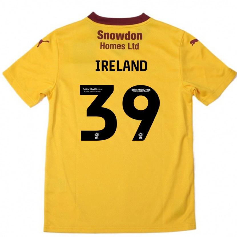 Danxen Mujer Camiseta Matthew Ireland #39 Naranja Borgoña 2ª Equipación 2024/25 La Camisa