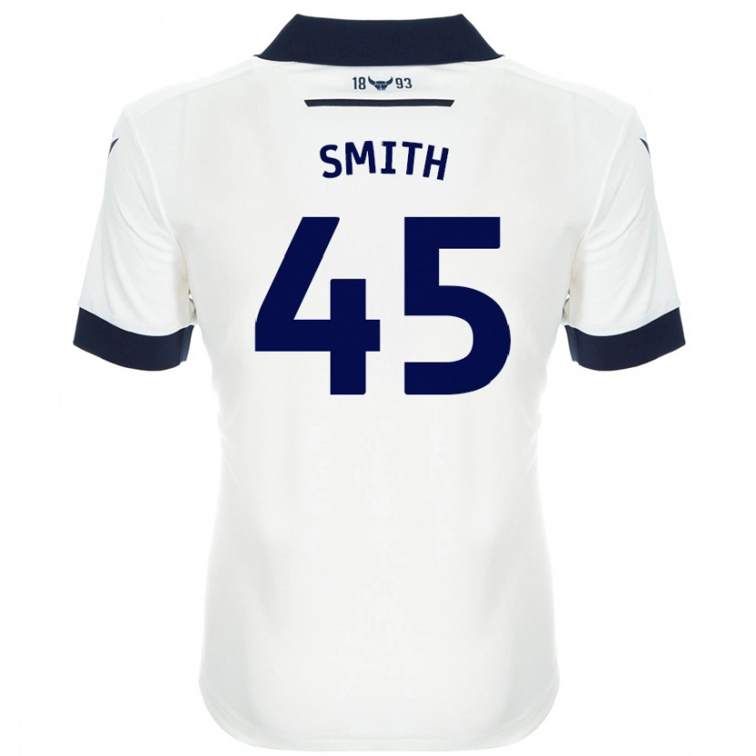 Danxen Mujer Camiseta Max Smith #45 Blanco Azul Marino 2ª Equipación 2024/25 La Camisa