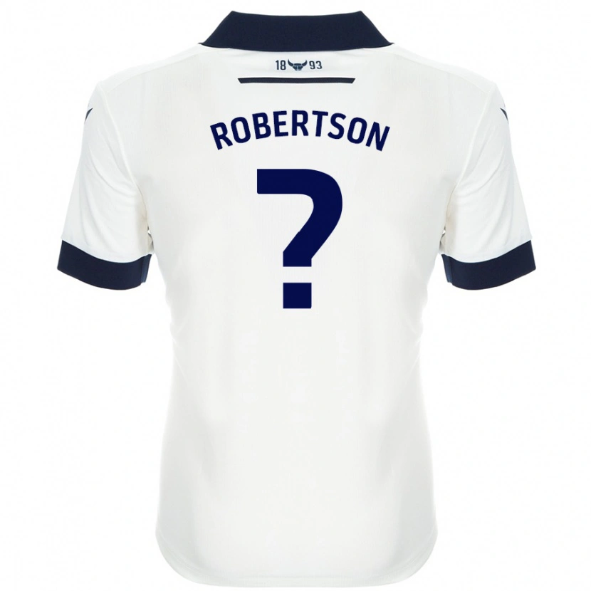 Danxen Mujer Camiseta Maddie Robertson #0 Blanco Azul Marino 2ª Equipación 2024/25 La Camisa