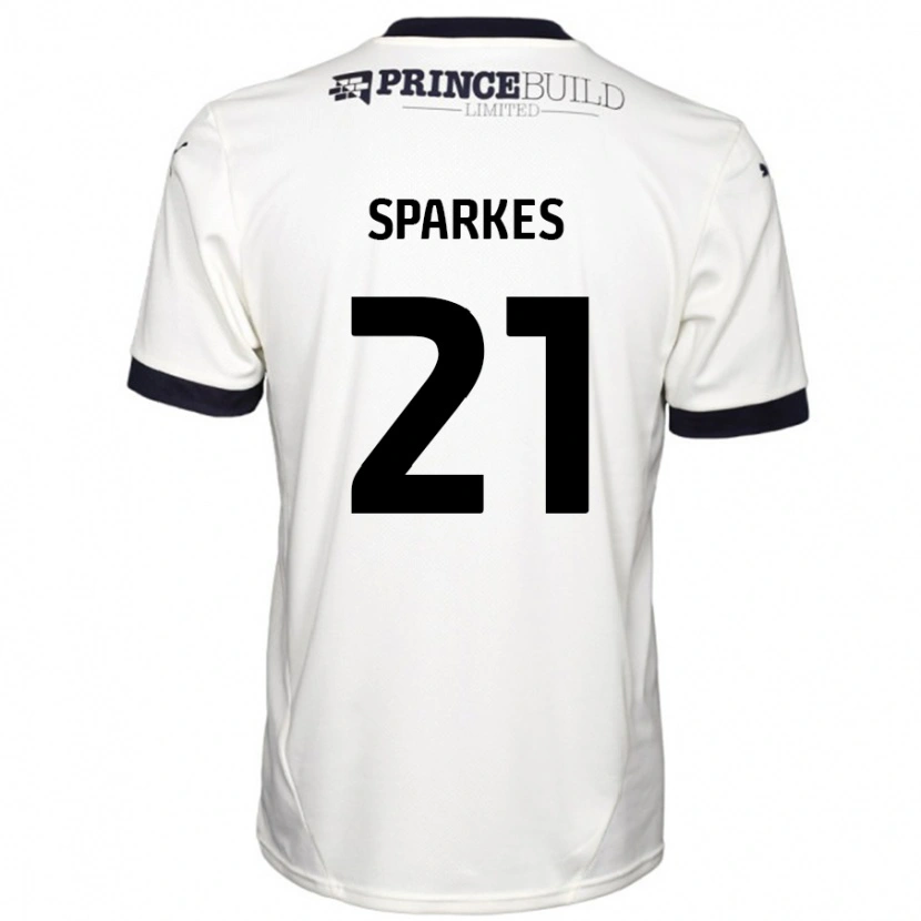 Danxen Mujer Camiseta Jack Sparkes #21 Blanquecino Negro 2ª Equipación 2024/25 La Camisa