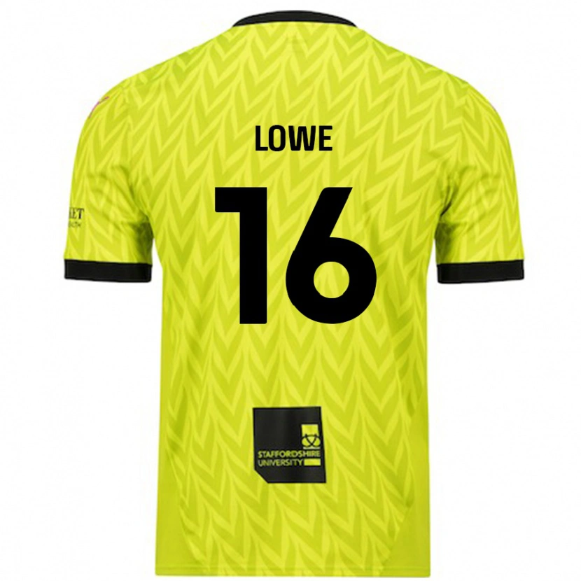 Danxen Mujer Camiseta Jason Lowe #16 Verde Fluorescente 2ª Equipación 2024/25 La Camisa