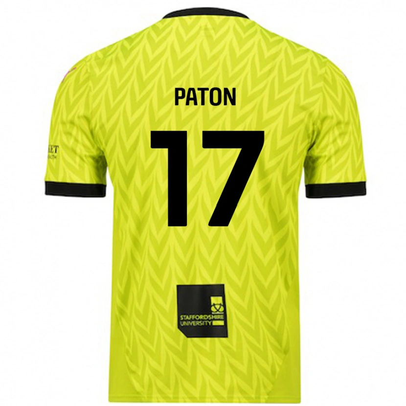 Danxen Mujer Camiseta Ruari Paton #17 Verde Fluorescente 2ª Equipación 2024/25 La Camisa