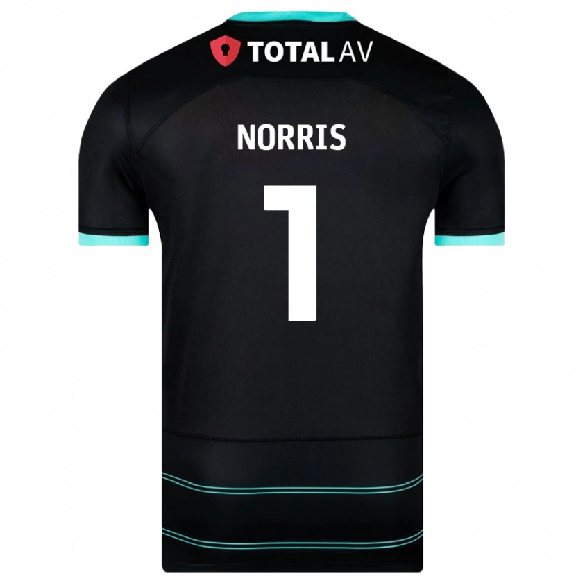 Danxen Mujer Camiseta Will Norris #1 Negro 2ª Equipación 2024/25 La Camisa